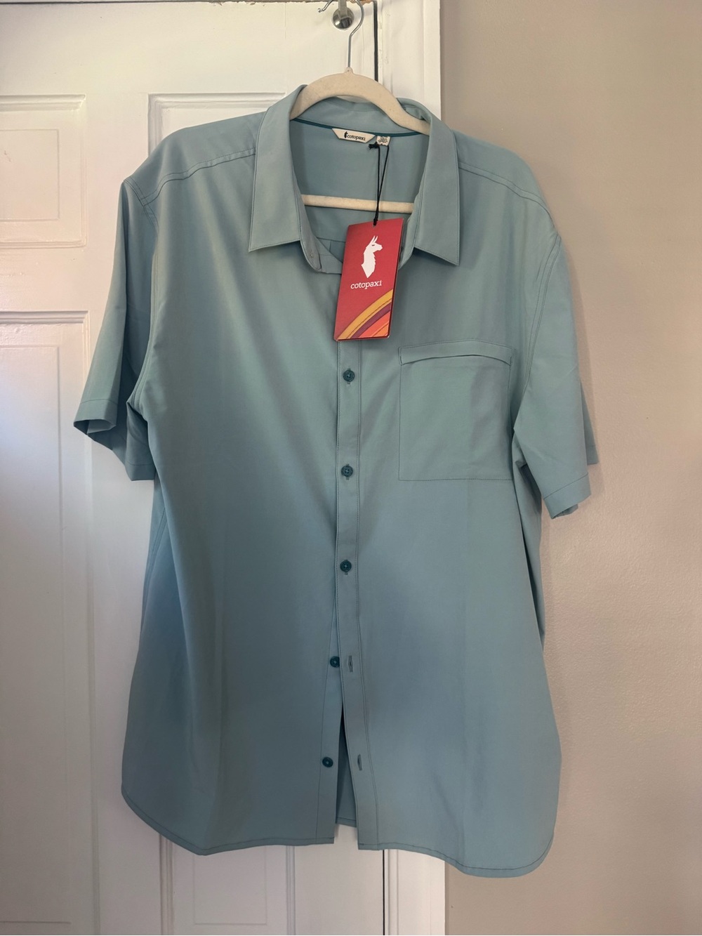 cotopaxi Light Blue Short-Sleeve Button-Up Shirt